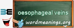 WordMeaning blackboard for oesophageal veins